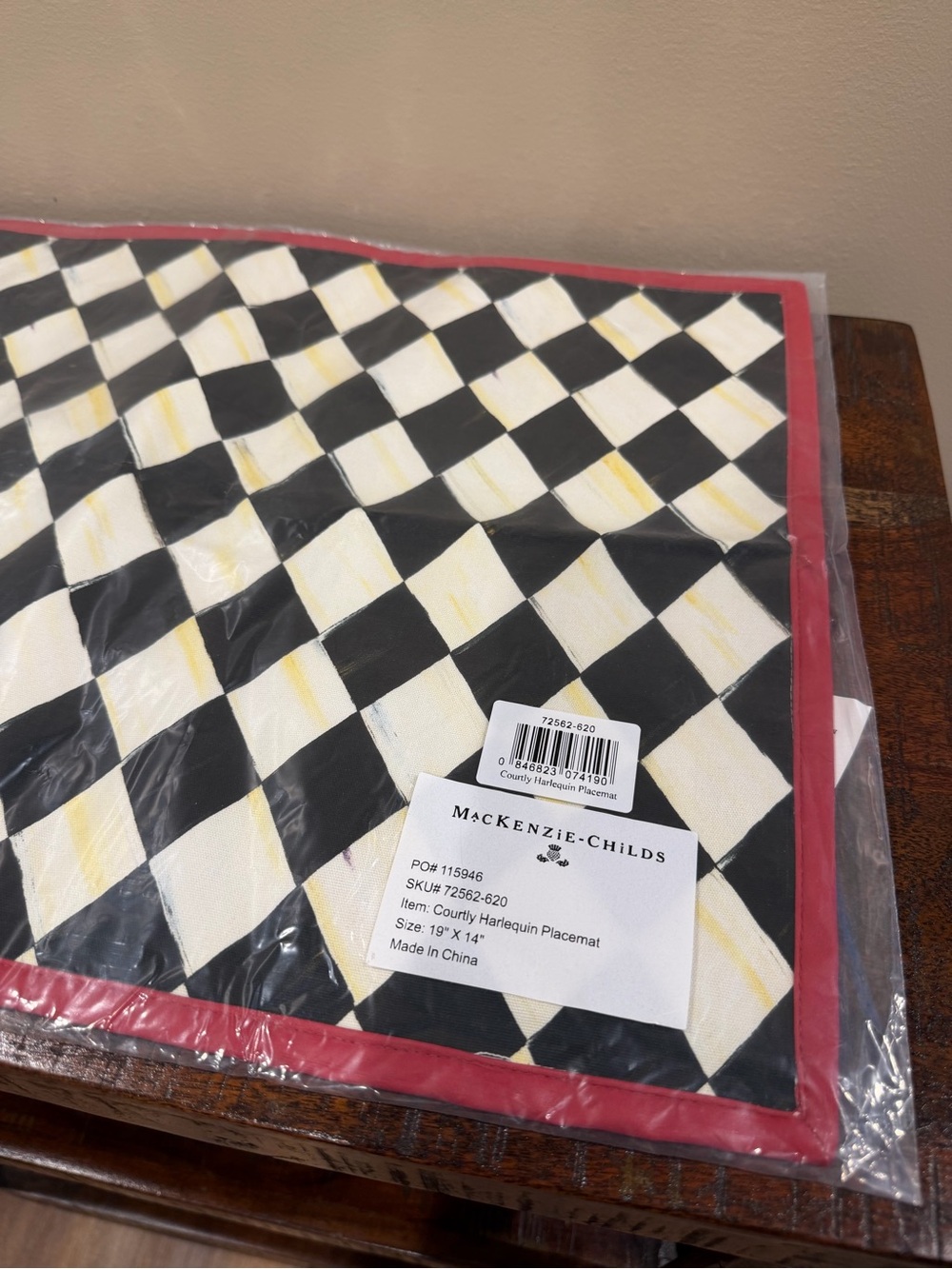 MacKenzie-Childs Courtly Harlequin Placemats, Set of 2 - Picture 4 of 4